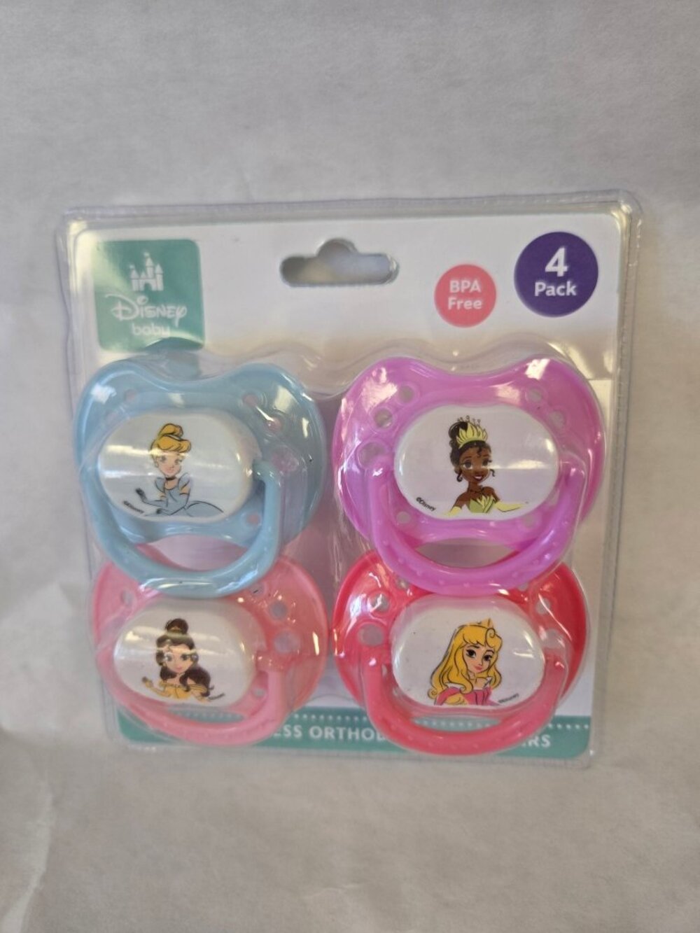 Disney Princess Baby Brand New Sealed Infant Orthodontic Pacifiers  Healthy Calm